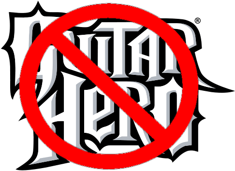 Guitar Hero Logo, Video Game, No Symbol Overtop Of - Guitar Hero 3 Logo (500x367), Png Download