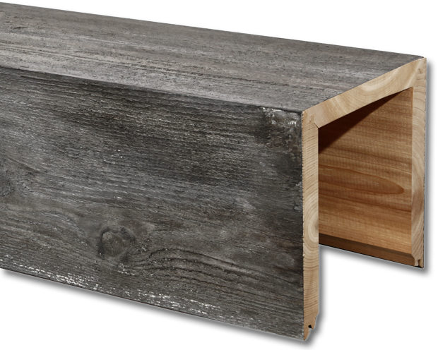 Wire Brushed Box Beam - Stained Box Wood Beams (620x496), Png Download