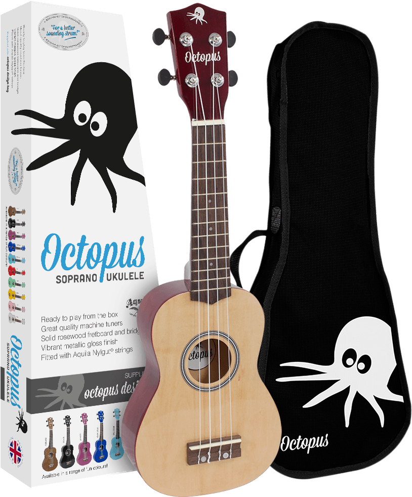 Octopus Soprano Ukulele Holmes Music Png Ukulele Hero - Octopus Ukulele (824x1001), Png Download
