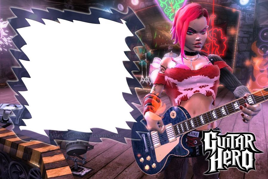 Montagem Para Fotos - Judy Nails Guitar Hero 3 (898x602), Png Download