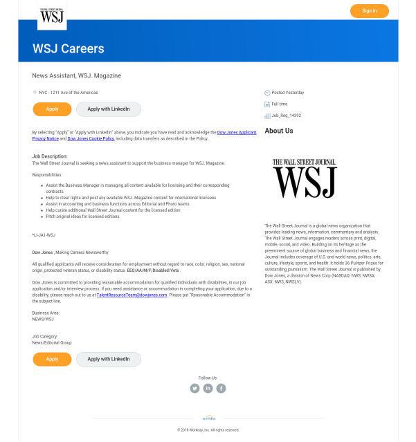 By - Wall Street Journal (600x900), Png Download