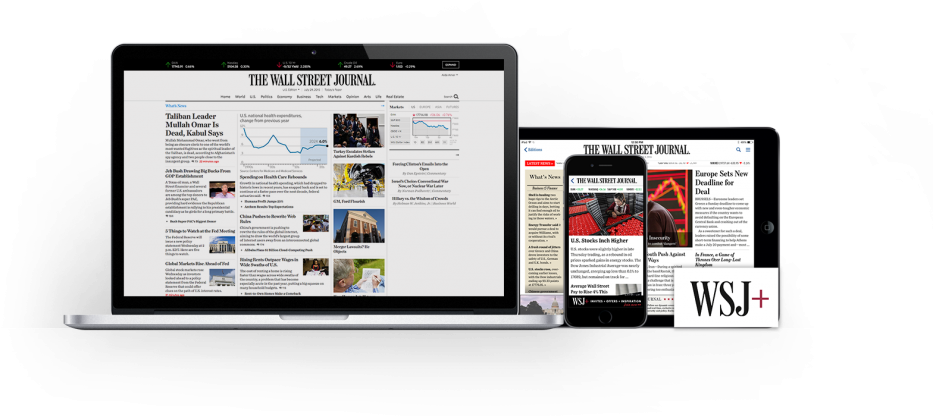 The Wall Street Journal To Increase Revenue With Ad-free - Wall Street Journal (1024x560), Png Download