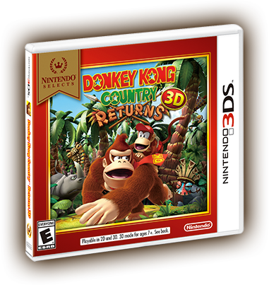 Donkey Kong 3d - Donkey Kong Country Returns 3d [3ds Game] (381x403), Png Download