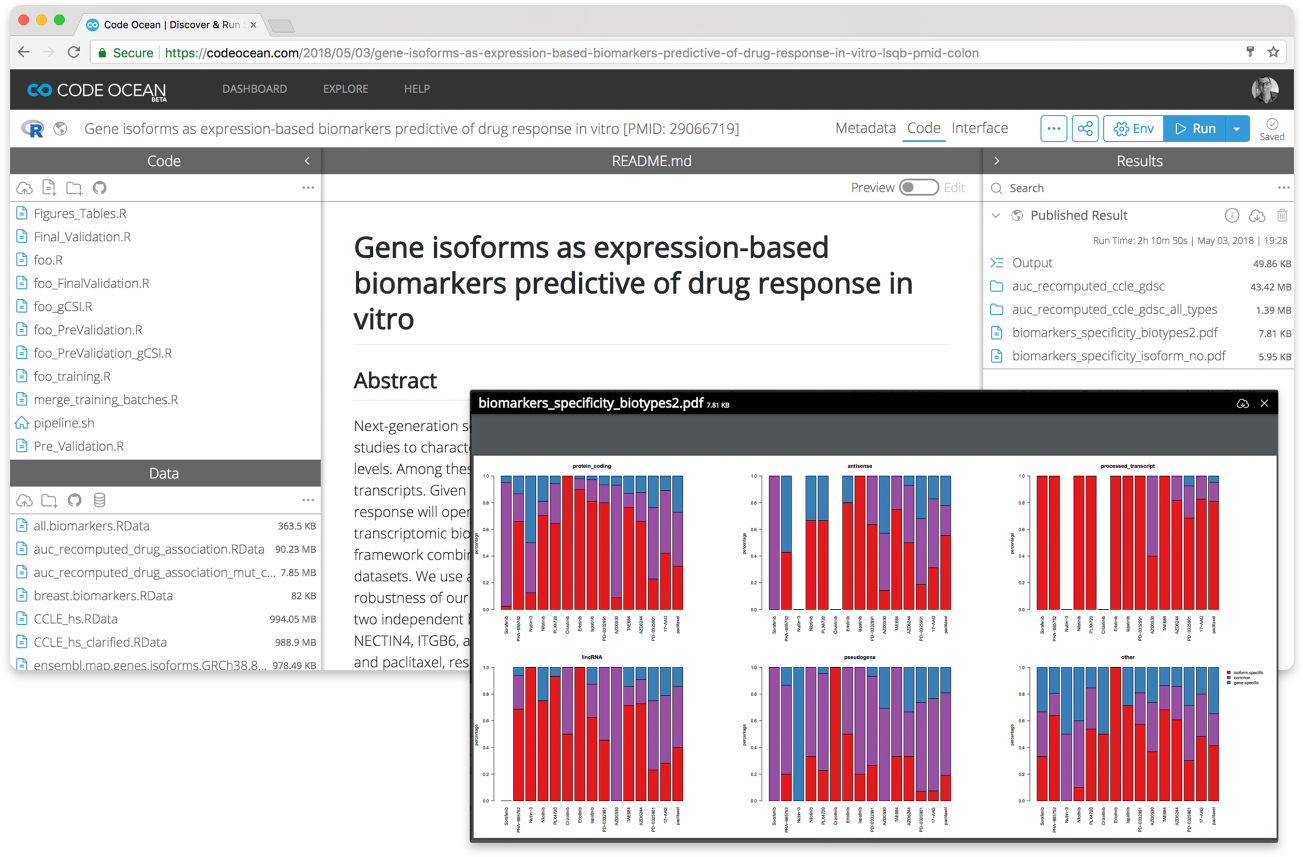 Code Ocean Web-based Interface - Code Ocean, Inc. (1320x914), Png Download