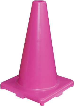 Traffic Cone 300mm Pink Plain - Plastic (800x600), Png Download