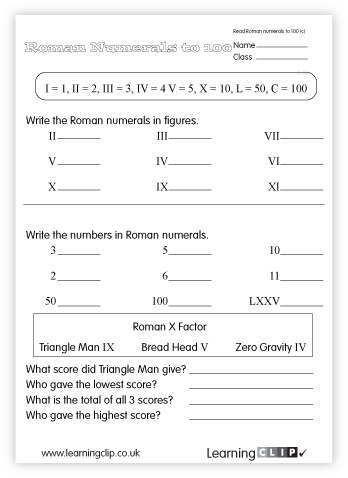 Roman Numeral Worksheet 4n3b Should We Add This To - Year 3 Roman Numerals Worksheet (348x478), Png Download