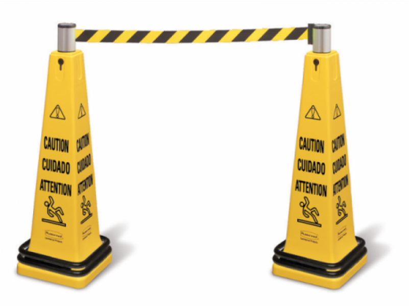 Safety Cone 'caution Wet Floor Symbol' Single - Portable Barricade System, Plastic, 12 1/4 X 12 1/4 (800x800), Png Download