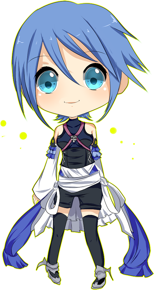Chibi Aqua By *gorenute On Deviantart - Aqua Kingdom Hearts Chibi (491x944), Png Download