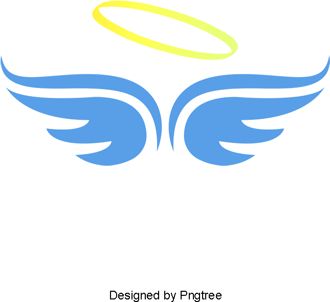 Hand-painted Cartoon Angel Wings, Cartoon, Hand Painted, - Drawing (800x800), Png Download