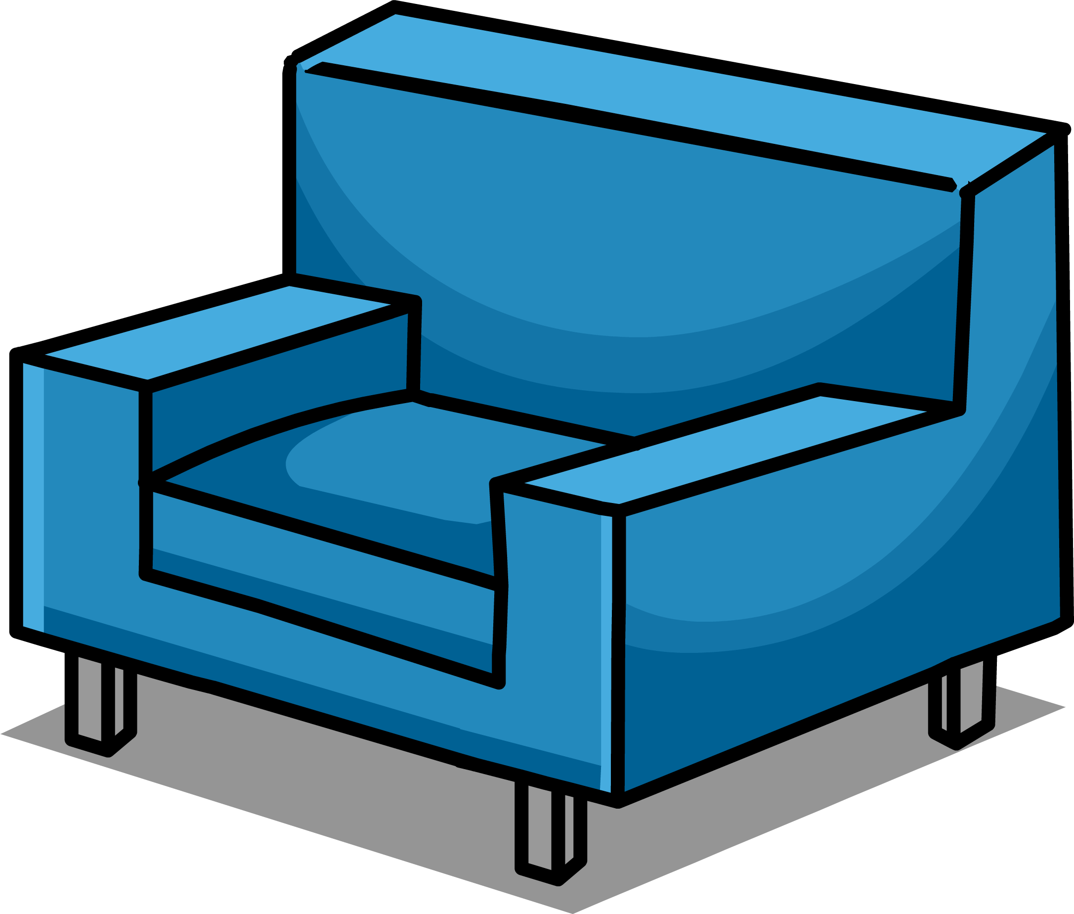Modern Chair Sprite 002 - Club Chair (2173x1848), Png Download