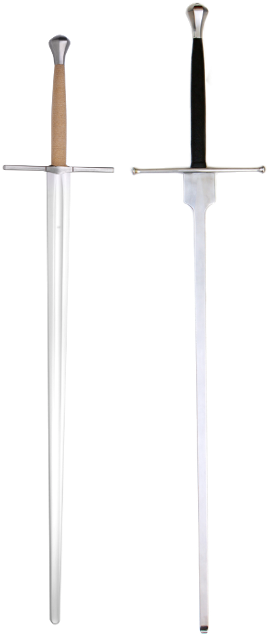 A Blunt Longsword And A Longsword Foil - Longsword (288x668), Png Download