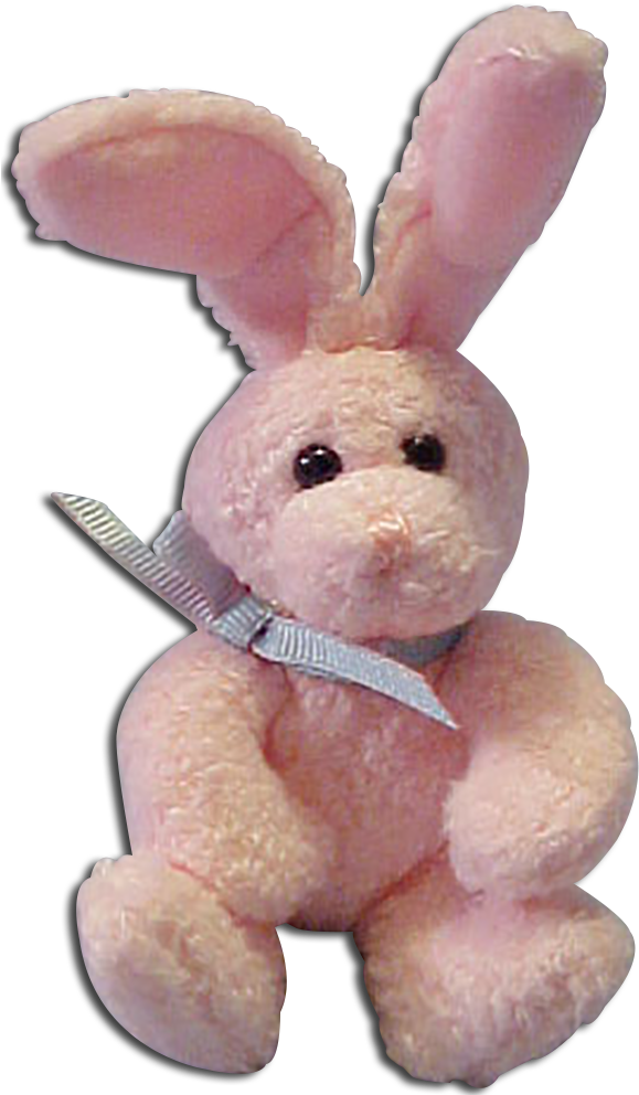 Mini Plush Bunnies - Pink Stuffed Animal Transparent (590x1000), Png Download