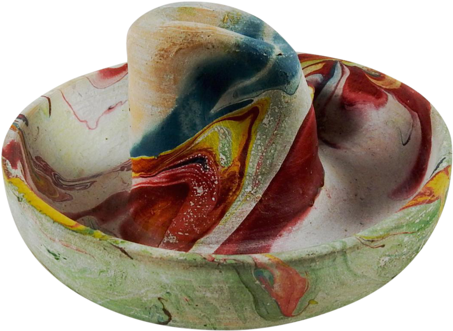 Vintage Swirl Meyer Pottery Cowboy Hat Ashtray - Cowboy Hat (1024x749), Png Download