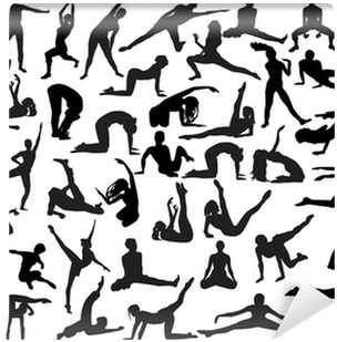 Set Of Different Gymnast Silhouettes Wall Mural • Pixers® - Dancer Silhouettes (400x400), Png Download