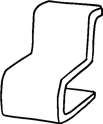 Modern Chair Coloring Page - Sillas Modernas Dibujo (600x470), Png Download