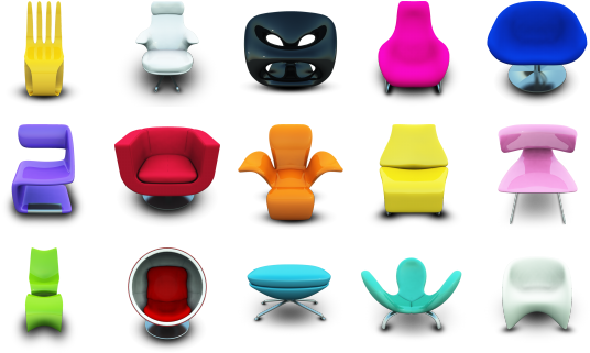 Search - Modern Chairs (560x336), Png Download
