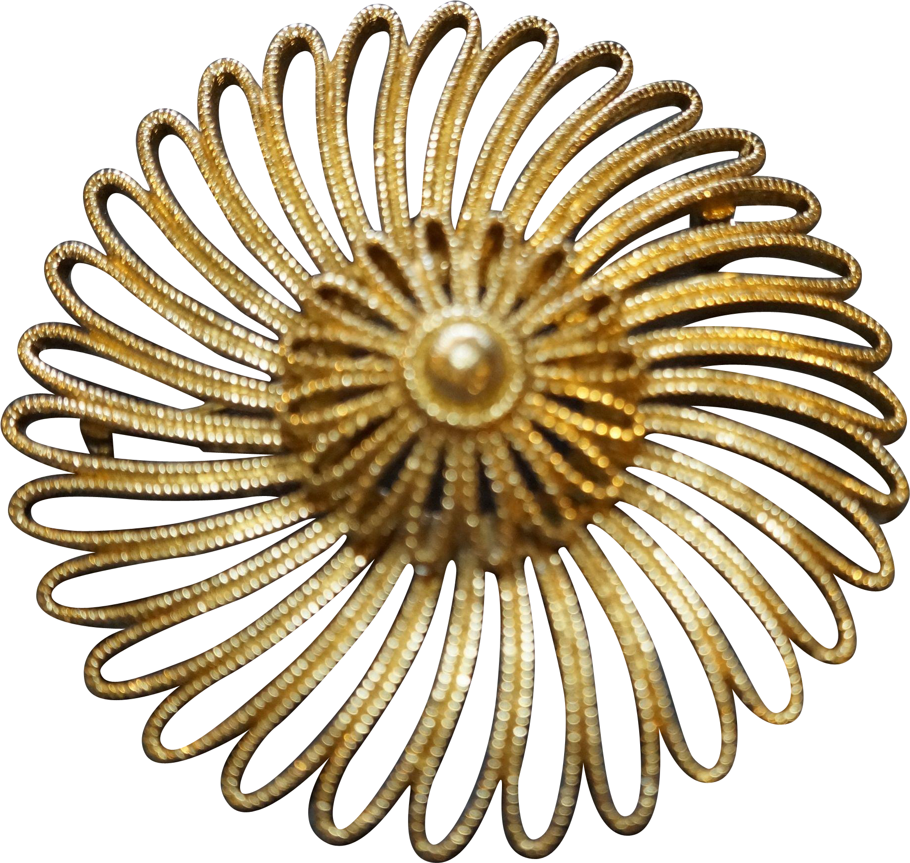 This Is A Vintage Monet Signed Spiral Or Swirl Pin - Brass (1830x1830), Png Download