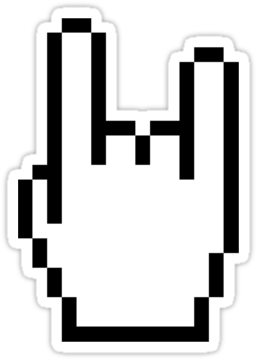 Devil Horns - Source - - Pixel Mouse Png (375x360), Png Download