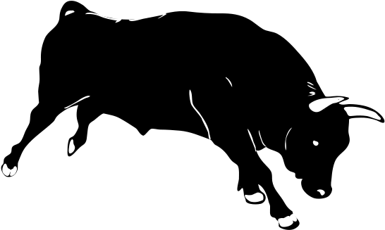 Clip Arts Related To - Silhouette Of A Bull (560x340), Png Download