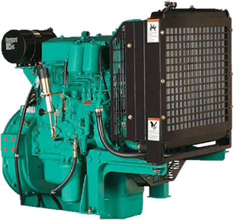 5kva Cummins Industrial 2 - Engine (500x456), Png Download