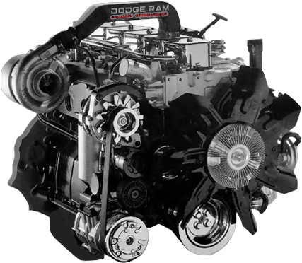 Engine - 1995 12 Valve Cummins Engine (430x380), Png Download