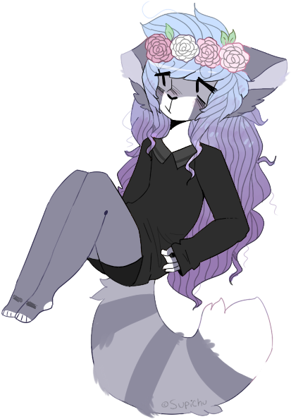 Chibi Furry By Okaces - Fursona Oc Kawaii Deviantart (500x650), Png Download