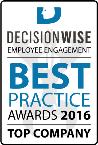 Decisionwise Engagement Award Seal 2016 - Decision Wise (351x501), Png Download