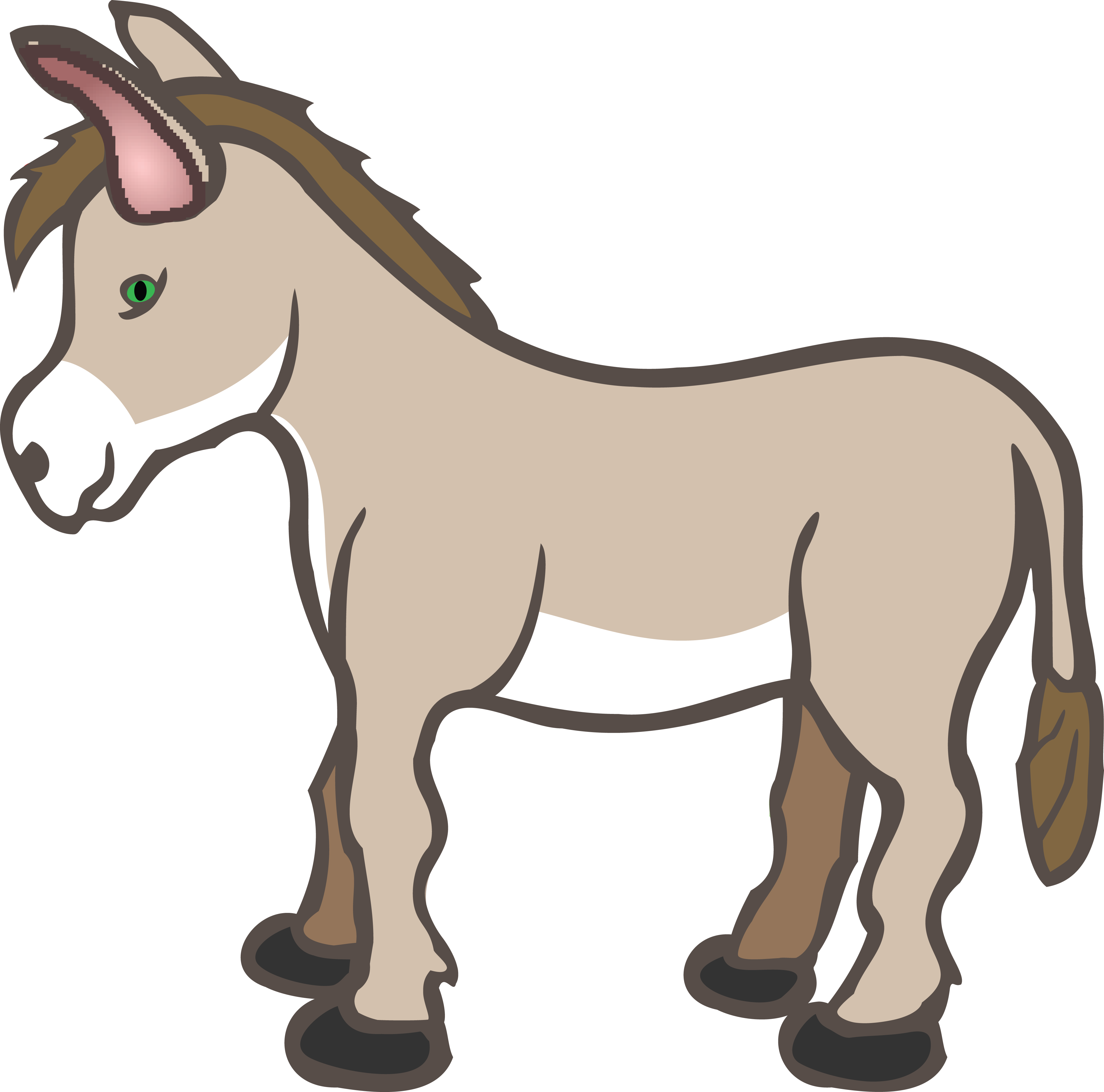 Donkey Clipart Png - Donkey Clipart (4000x3957), Png Download