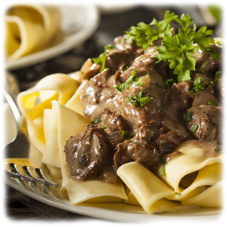 Crock Pot Beef Stroganoff - Beef Stroganoff (450x450), Png Download