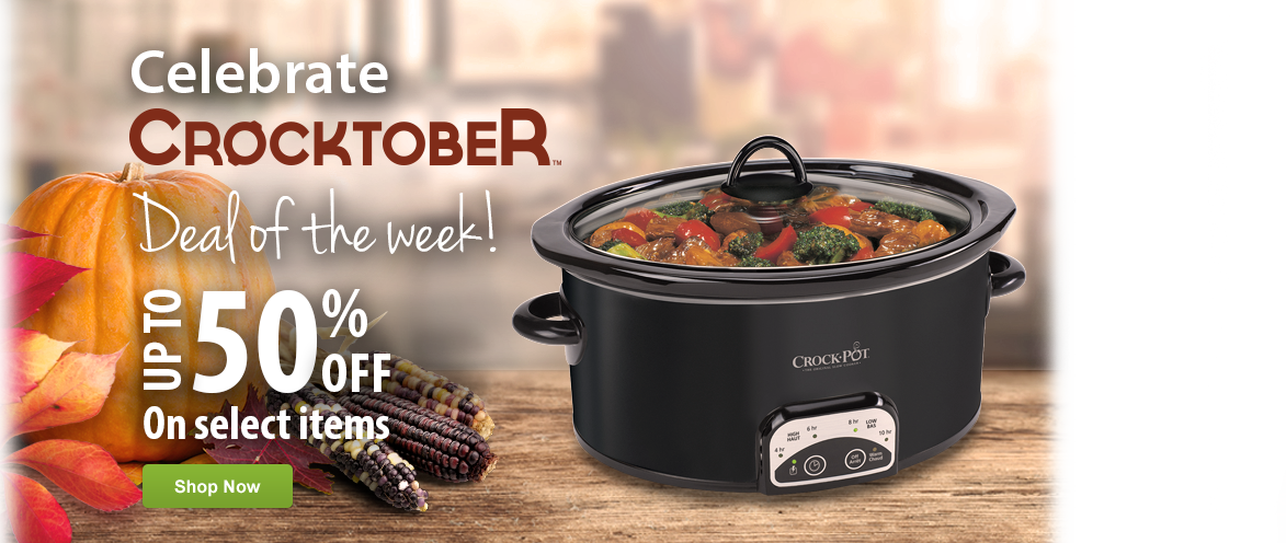 Crocktober™ Save Up To 50% Select Items - Crock-pot 4-quart Smart-pot Slow Cooker (1173x496), Png Download
