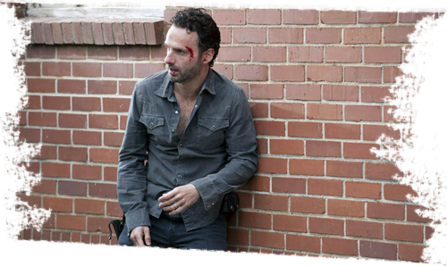 In Tonight's Episode Of “the Walking Dead,” 18 Miles - Rick Grimes Denim Shirt (500x298), Png Download