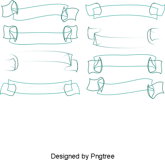 Retro Ribbons And Banners Design Vector Material, Banner - Ribbon (800x800), Png Download