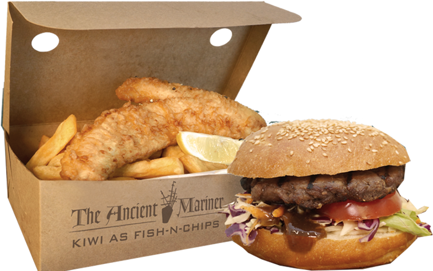 Fish And Chip Burger Nz (886x556), Png Download