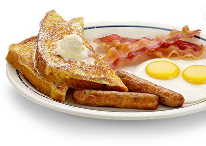 Link Sausage Or Pattie And Eggs - Bacon And Eggs Png (418x311), Png Download