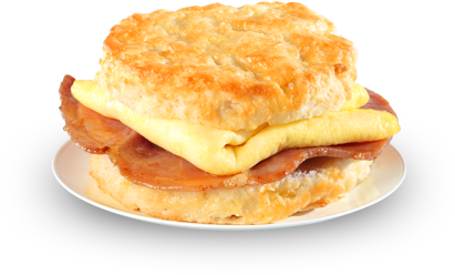 Country Ham And Egg Biscuit - Egg And Ham Biscuit (460x345), Png Download