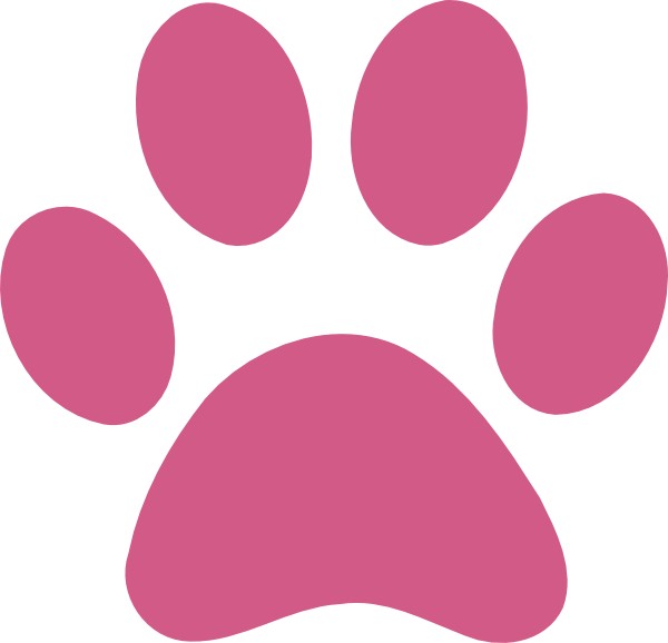 Source - - Pink Paw Print Clipart (600x578), Png Download