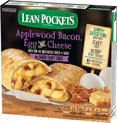 Applewood Bacon, Egg &amp - Chicken And Broccoli Hot Pocket (516x516), Png Download