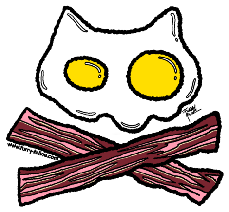 Bacon & Eggs Heavy Duty Reusable Sticker - Bacon (480x480), Png Download