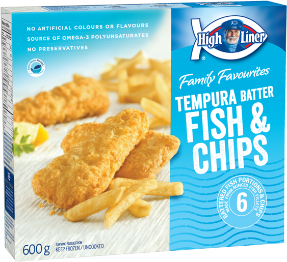 Family Favourites Tempura Batter Fish & Chips - High Liner (600x600), Png Download