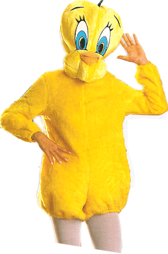 Tweety Bird Costume For Rent - Looney Tunes Tweety Bird Adult Costume (330x500), Png Download