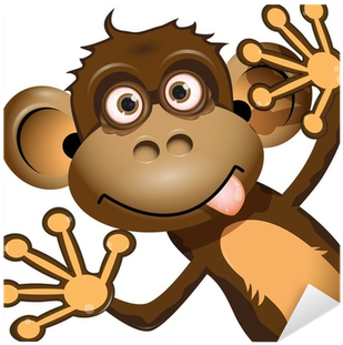 Funny Cartoon Monkey (400x400), Png Download