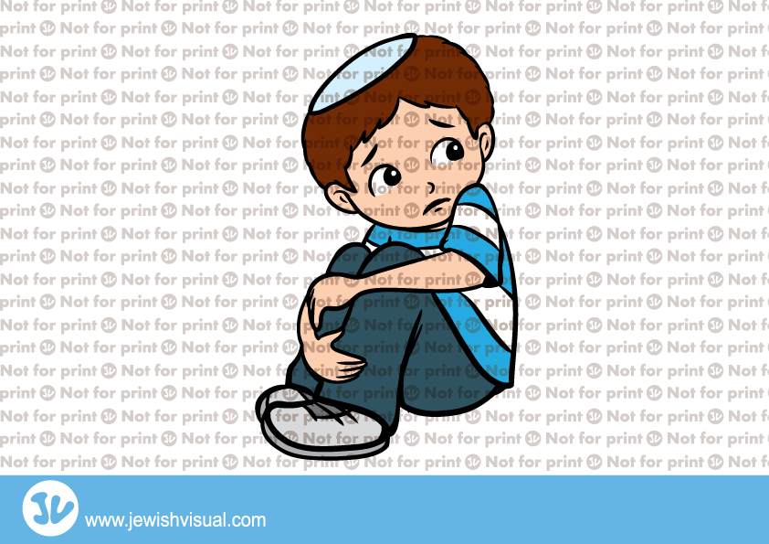 Sad Boy ילד עצוב - Torah (842x595), Png Download