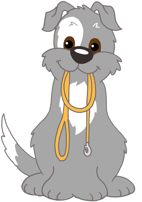 Peach On A Leash Blog - Dog On Leash Cartoon (510x659), Png Download
