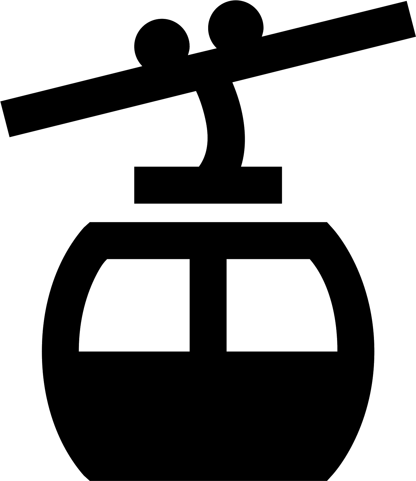 Cable Car Icon (1600x1600), Png Download