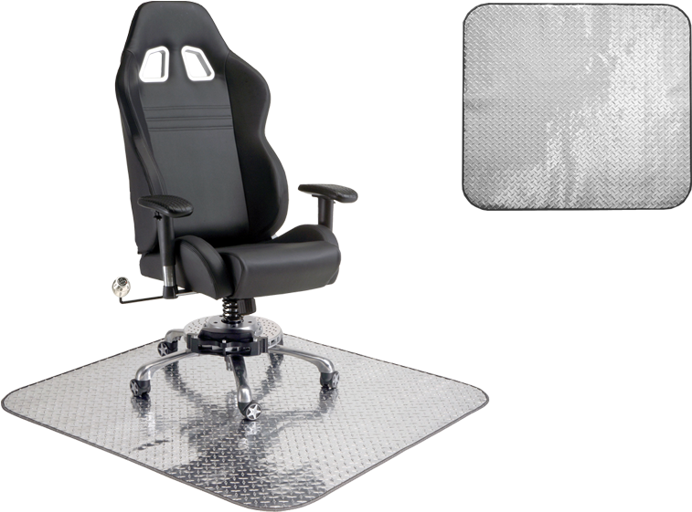 Pit Stop Furniture Pitstop Diamond Plate Chair Mat (800x600), Png Download