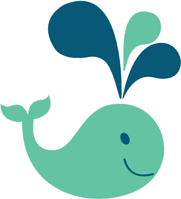 Colorful Animal Whale Vfx Solidarity Visual Effects - Cute Clipart Png (444x444), Png Download