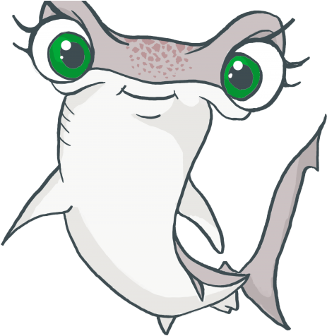 Cartoon Hammerhead Shark - Hammerhead Shark Cartoon Drawing (640x480), Png Download
