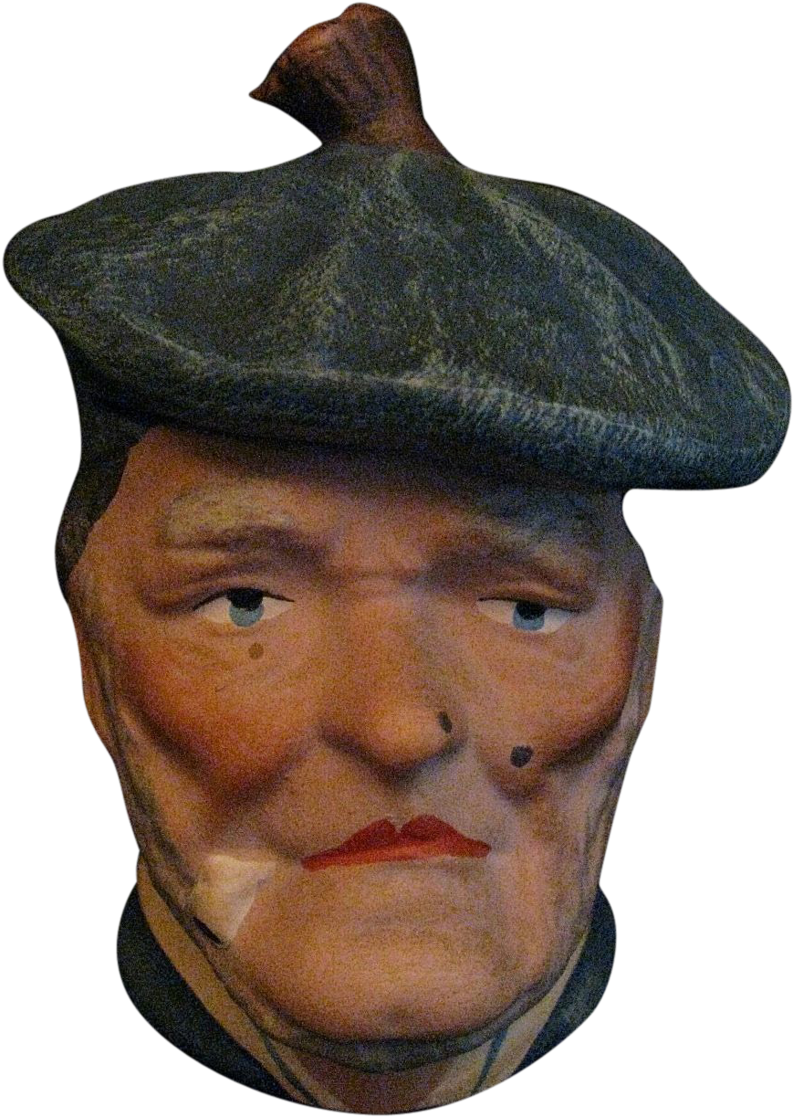 Whimsical French Figural Earthenware Humidor - Illustration (1222x1222), Png Download