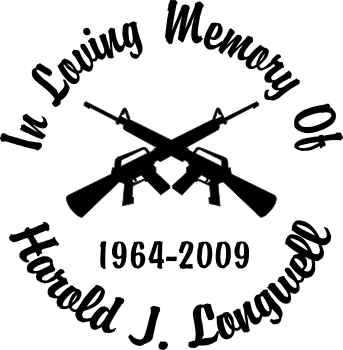 Guns Crossed - Loving Memory Semi Decal (343x350), Png Download