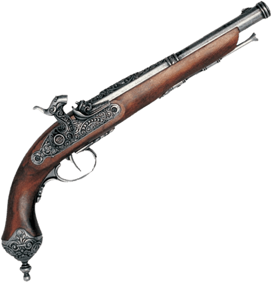 1825 Italian Percussion Pistol Pewter - Denix Replicas 1013g 1825 Italian Percussion Pistol (555x555), Png Download